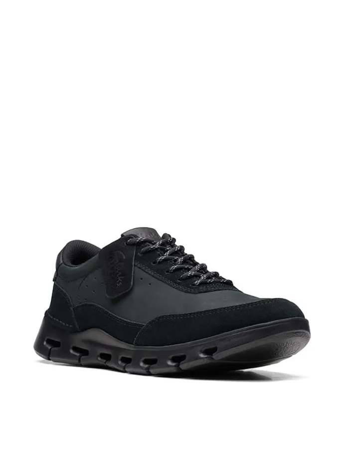 Leder-Sneakers "Nature X One" in Schwarz