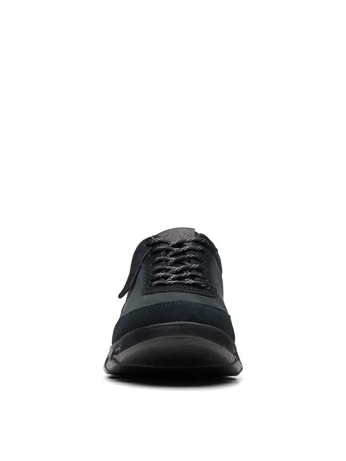 Leder-Sneakers "Nature X One" in Schwarz