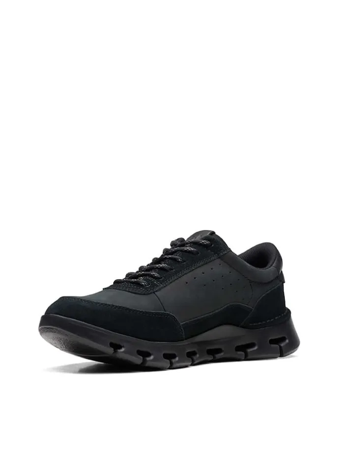 Leder-Sneakers "Nature X One" in Schwarz