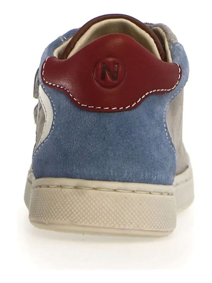 Leder-Sneakers "Nerys" in Blau/ Braun/ Grau