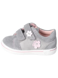 Leder-Sneakers "Niddi" in Hellgrau