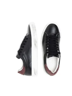 Leder-Sneakers "Orena" in Schwarz/ Lila
