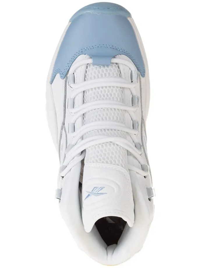 Leder-Sneakers "Question Mid" in Weiß/ Hellblau