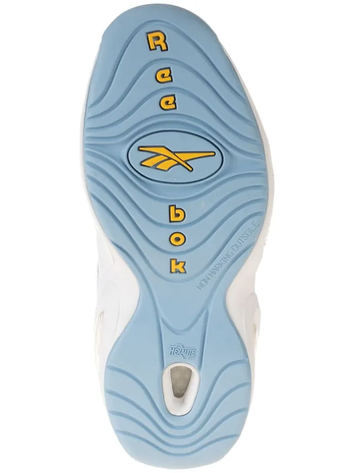 Leder-Sneakers "Question Mid" in Weiß/ Hellblau