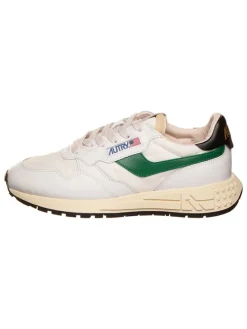 Leder-Sneakers "Relwind" in Weiß/ Grün