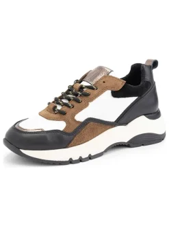 Leder-Sneakers "Rodanthe" in Weiß/ Braun