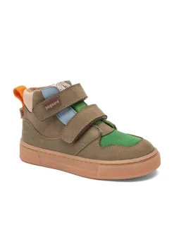 Leder-Sneakers "Roy" in Khaki