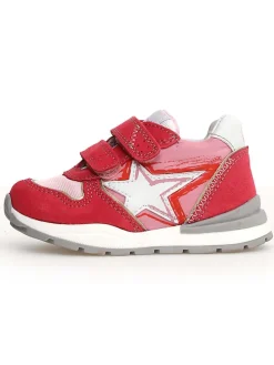 Leder-Sneakers "Roy" in Rot/ Rosa/ Weiß