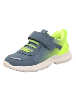 Leder-Sneakers "Rush" in Blau/ Grün