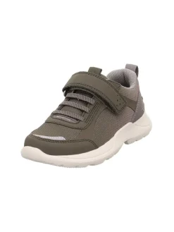 Leder-Sneakers "Rush" in Khaki/ Grau