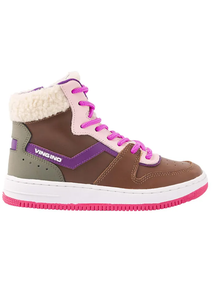 Leder-Sneakers "Senne" in Braun/ Bunt