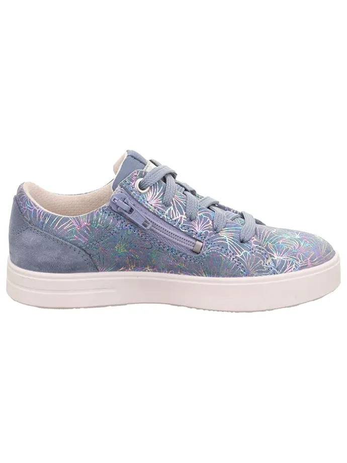 Leder-Sneakers "Stella" in Blau