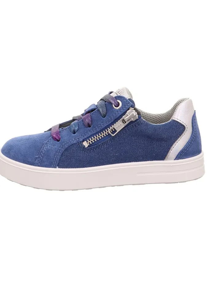 Leder-Sneakers "Stella" in Blau