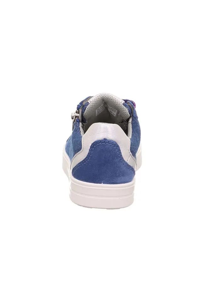 Leder-Sneakers "Stella" in Blau