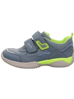 Leder-Sneakers "Storm" in Blau/ Grün