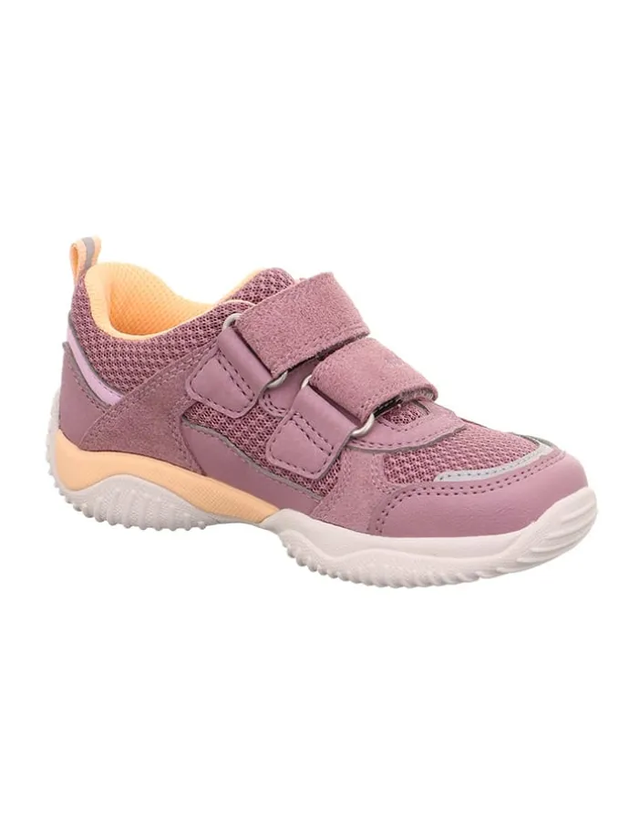 Leder-Sneakers "Storm" in Rosa/ Orange