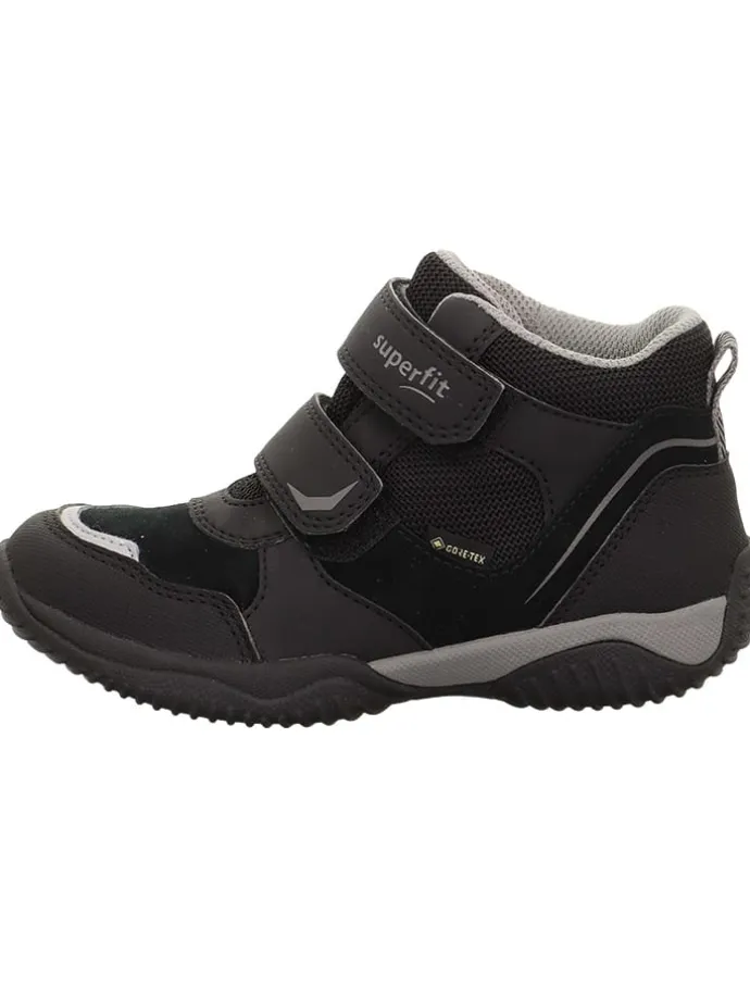 Leder-Sneakers "Storm" in Schwarz