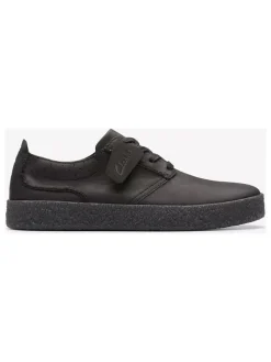 Leder-Sneakers "Street hill Lace" in Schwarz