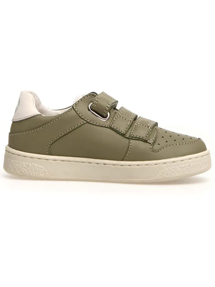 Leder-Sneakers "Theral" in Khaki
