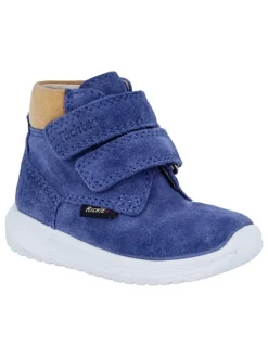 Leder-Sneakers "Timmy" in Blau/ Beige