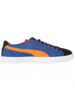 Leder-Sneakers "VTG Teams" in Schwarz/ Blau