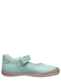 Leder-Spangenballerinas in Mint