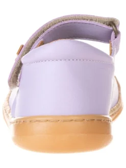 Leder-Spangenballerinas in Lila
