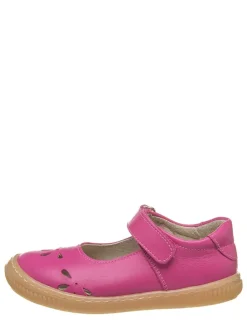 Leder-Spangenballerinas in Pink