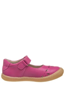 Leder-Spangenballerinas in Pink