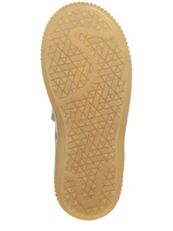 Leder-Spangenballerinas in Hellgrün