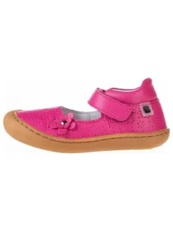 Leder-Spangenballerinas in Pink