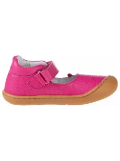 Leder-Spangenballerinas in Pink