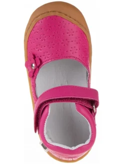 Leder-Spangenballerinas in Pink