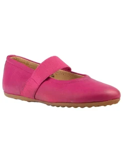Leder-Spangenballerinas in Pink