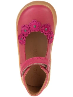 Leder-Spangenballerinas in Pink