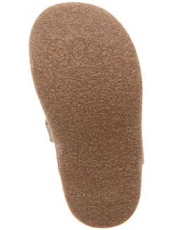 Leder-Spangenballerinas in Silber