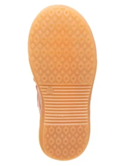 Leder-Spangenballerinas in Rosa