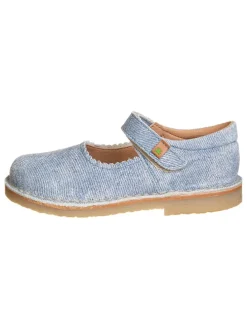 Leder-Spangenballerinas "Nashville" in Hellblau