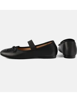 Leder-Spangenballerinas 