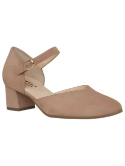 Leder-Spangenpumps "Capri" in Beige