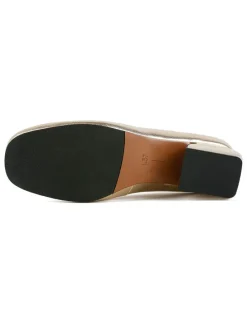 Leder-Spangenpumps in Gold