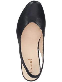 Leder-Spangenpumps in Schwarz