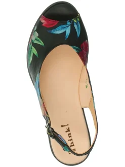 Leder-Spangenpumps in Schwarz