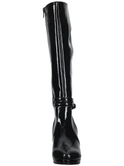 Leder-Stiefel in Schwarz