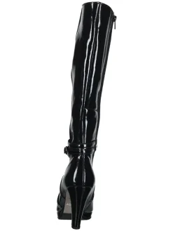 Leder-Stiefel in Schwarz