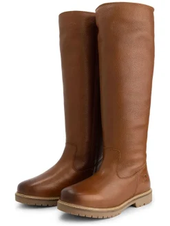 Leder-Stiefel "Dyreborg" in Hellbraun