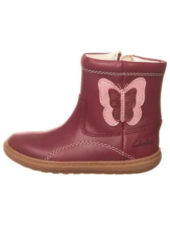 Leder-Stiefel "Flash Midi" in Bordeaux