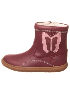 Leder-Stiefel "Flash Midi" in Bordeaux