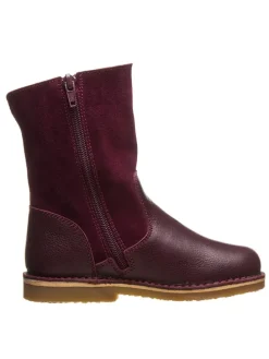 Leder-Stiefel in Bordeaux