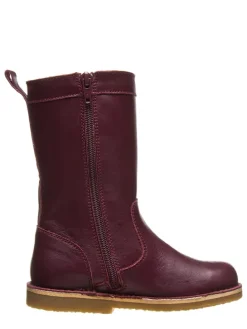 Leder-Stiefel in Bordeaux